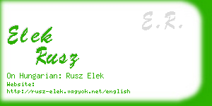 elek rusz business card